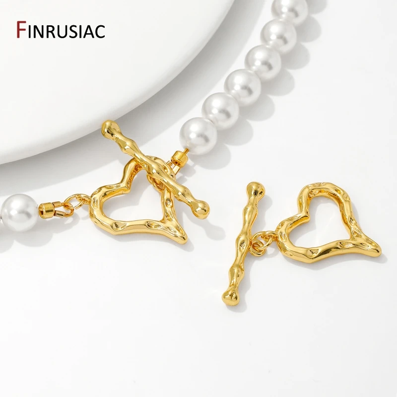 18K Gold Plated Brass Oval/Heart OT Clasps,Bracelet Connector O Toggle Clasps,DIY Bracelet Jewelry Making Findings view 6