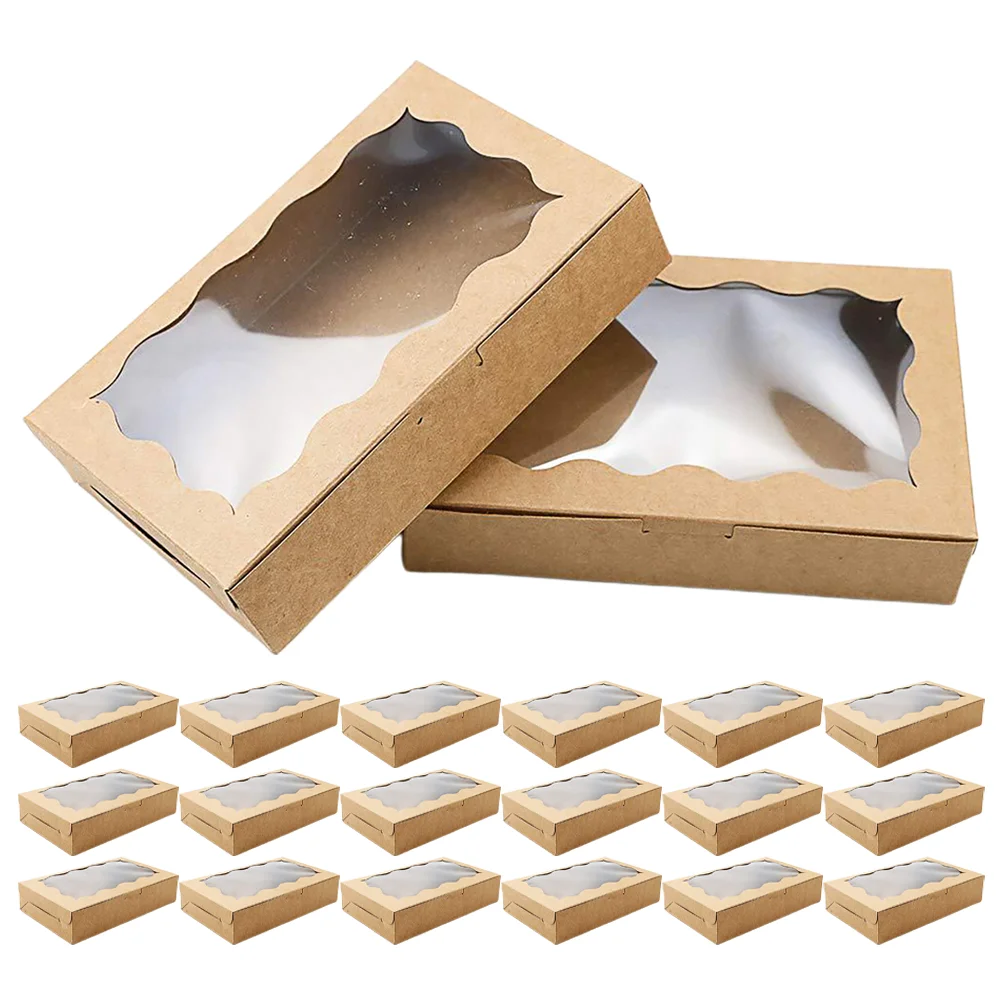 

20 Pcs Pastry Box Bulk Cake Gift Boxes Cupcake Mini 1780X1100X380CM Kraft Cardboard Muffin