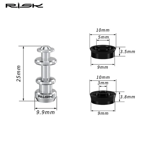 Imagen 2 del producto Pistón de palanca de freno de bicicleta de montaña de titanio RISK para Shimano SLX XT M8000 M7000 M785 pieza de reparación de pistón de freno de disco pieza de bicicleta