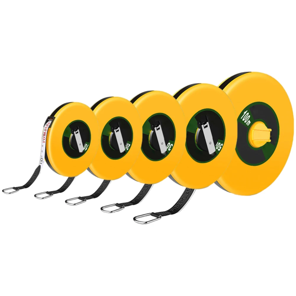 

1PC Fiber Ruler Soft Tape Measure 10-100M Wear-resistant Precise Construction Tape Measuring And Swivel Wheels
