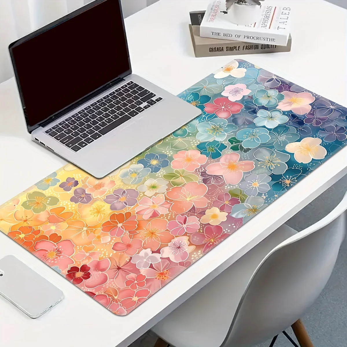 

Gorgeous flowers Gaming Mouse Pad Rubber Non-Slip HD Large Desk Mat Gamer Table Keyboard Cushion Carpet xxl Laptop Computer Rug
