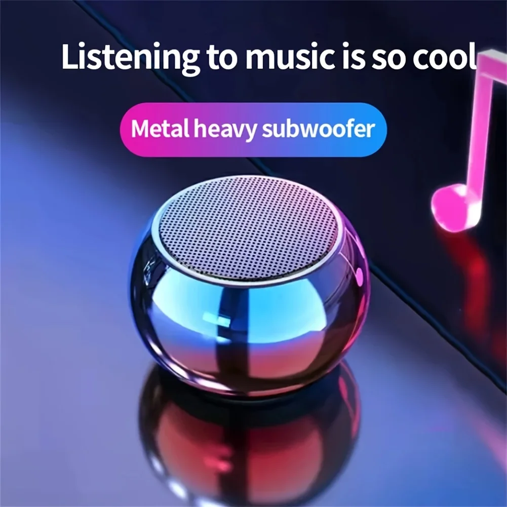 M3 Flash Wireless Bluetooth Speakers Portable Small Steel Gun Metal Heavy Subwoofer Outdoor Mini Bluetooth Small Speaker