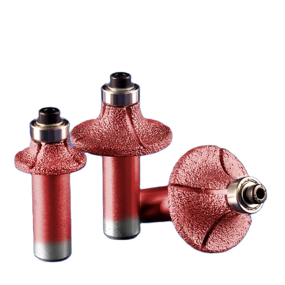 WeiTol 1pcs corn round router bits diamond emery stone cutter bits cnc machine tools milling cutter for marble