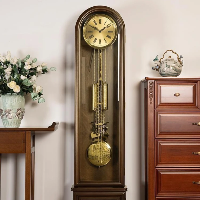 

Creative pendulum clock household Polaris Chinese-style German floor clock large seat living room vertical retro Helmler Europe