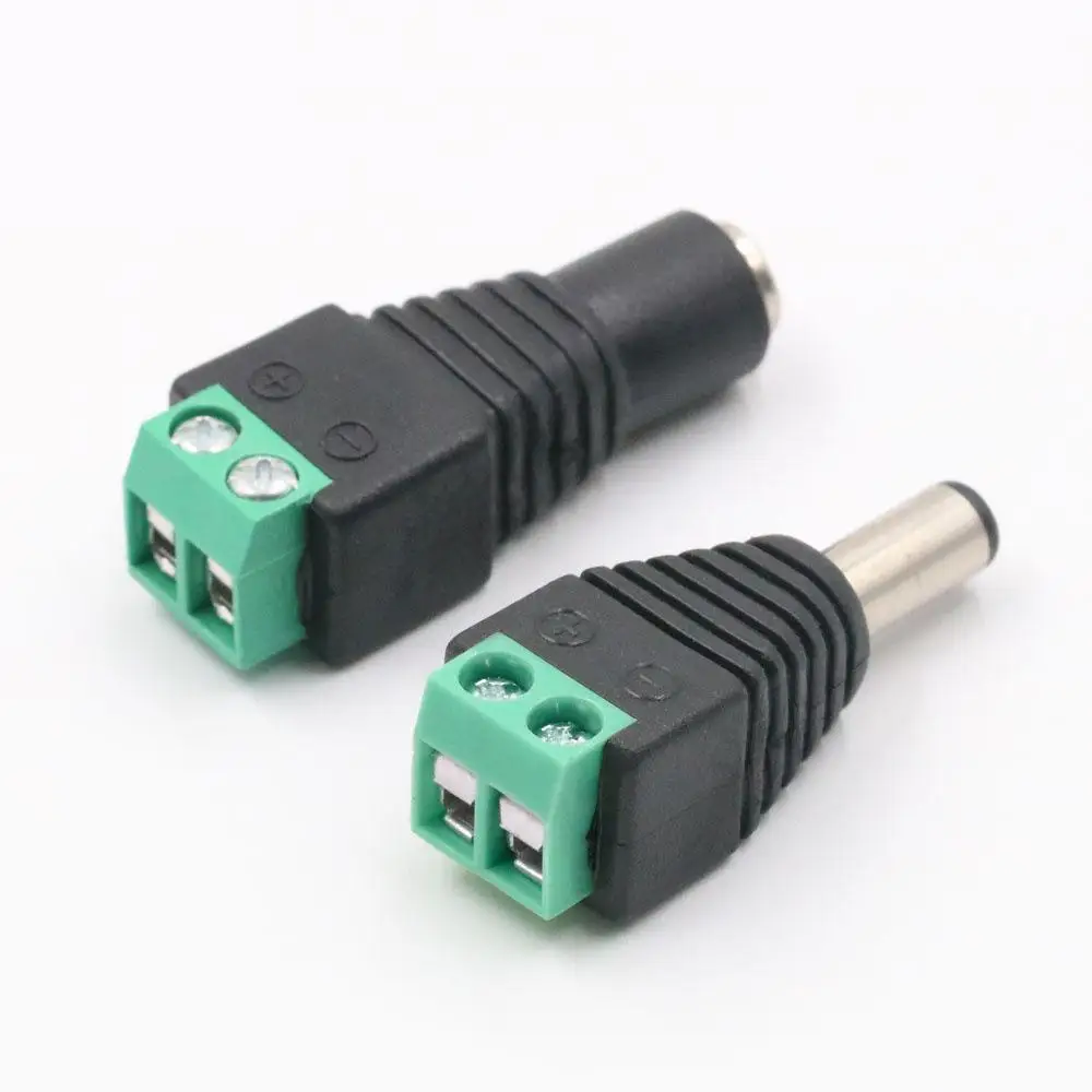 1/2/3PCS pair () Coax Cat5 To Bnc DC Power Male jack plug DC female Connector plug adapter Av BNC UTP for CCTV Camera Video