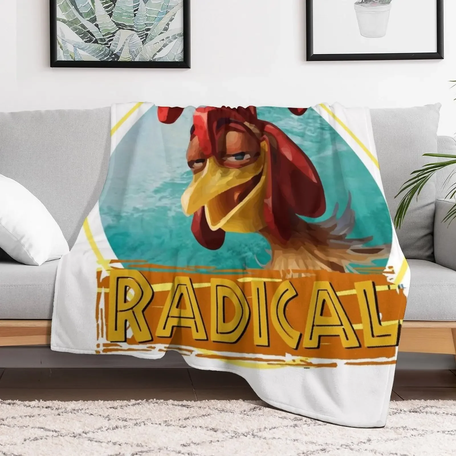 chicken joe surfs up - Radical! quote Throw Blanket Stylish Decor Blanket Gift for Friends Roommate