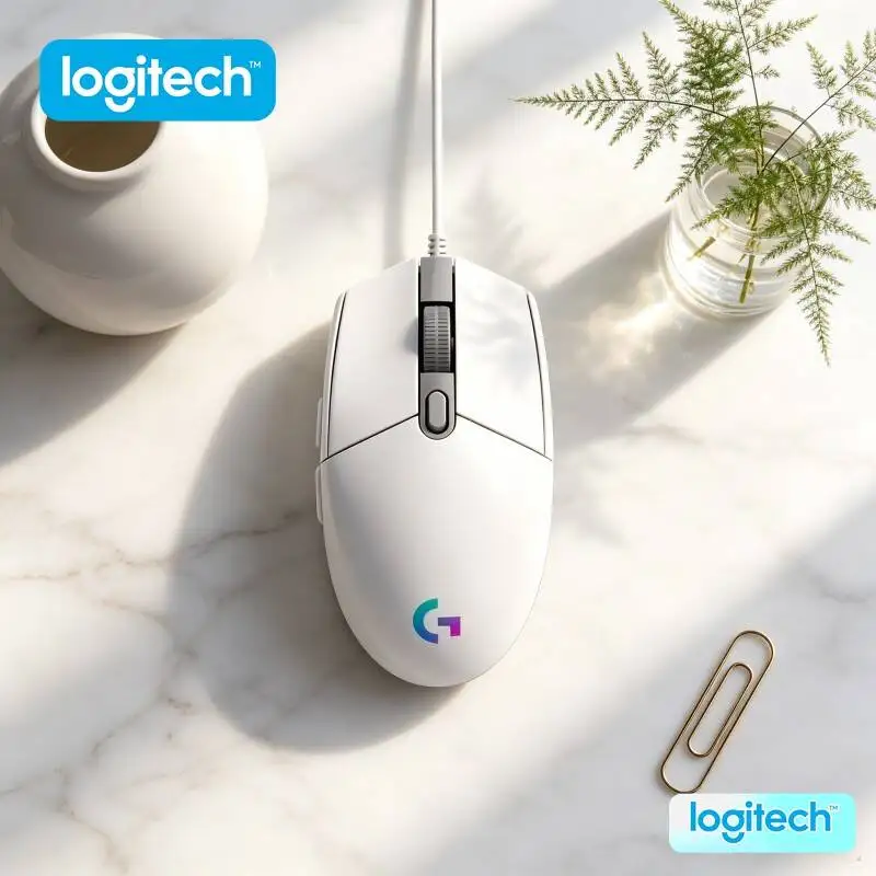 Logitech G203 Prodigy Wired Gaming Mouse 8000 DPI RGB Lighting 6 Buttons 1ms Response 2.1m Cable Gamers Reliable