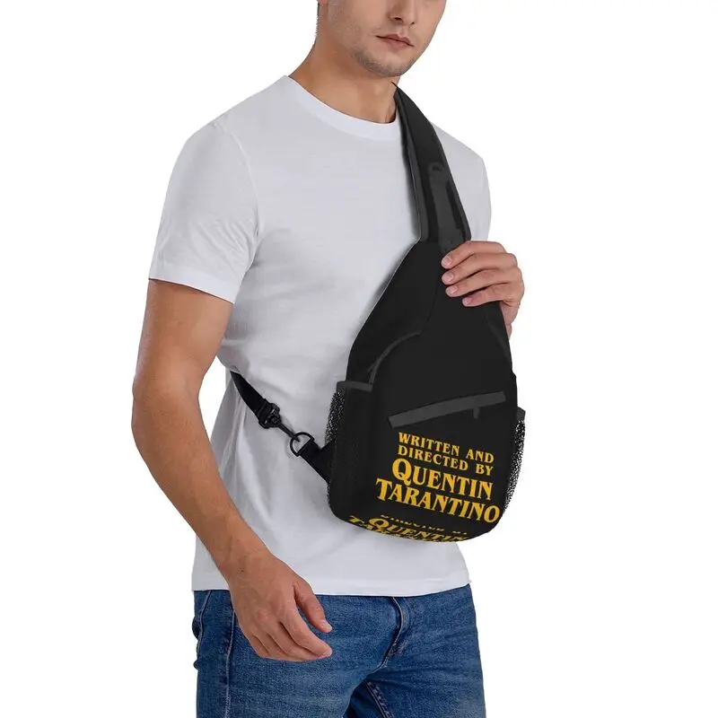 Quentin Tarantino Sling Bag para hombres, mochila cruzada de hombro para el pecho, mochila de viaje para senderismo, mochila de día, moda de Pulp Fiction Kill Bill, película