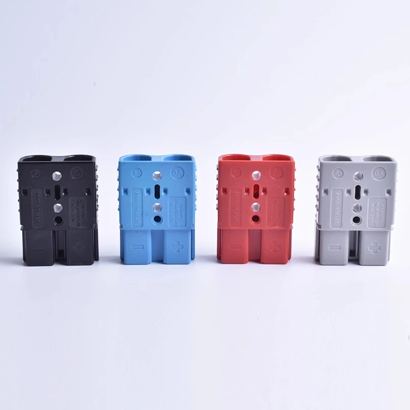 2/4/6 Sets of 50A High-Current Bipolar Plugs with Silver-Plated Copper Connectors, Suitable for Winch/ATV Wiring, with Wire Diam
