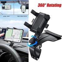 Universal Dashboard Car Phone Holder with Parking Number Plate 360 Degree Rotatable Auto Mobile Phone Clip Bracket for Iphone