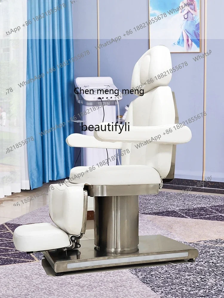 

cc182l Electric Lift Beauty Care Bed Hair Care Center Physiotherapy Hair Care Chair Can Be Put down Stainless Steel Barber