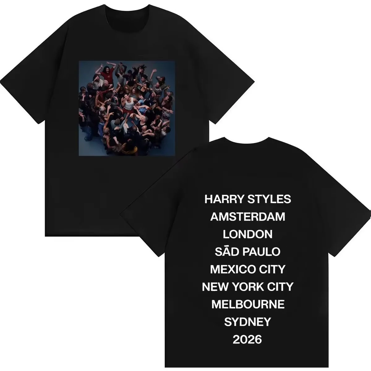 2026 New Unisex Y2K Loose Cotton Streetwear Harry Styles Kiss All The Time Disco Occasionally Print Casual Top T-shirt