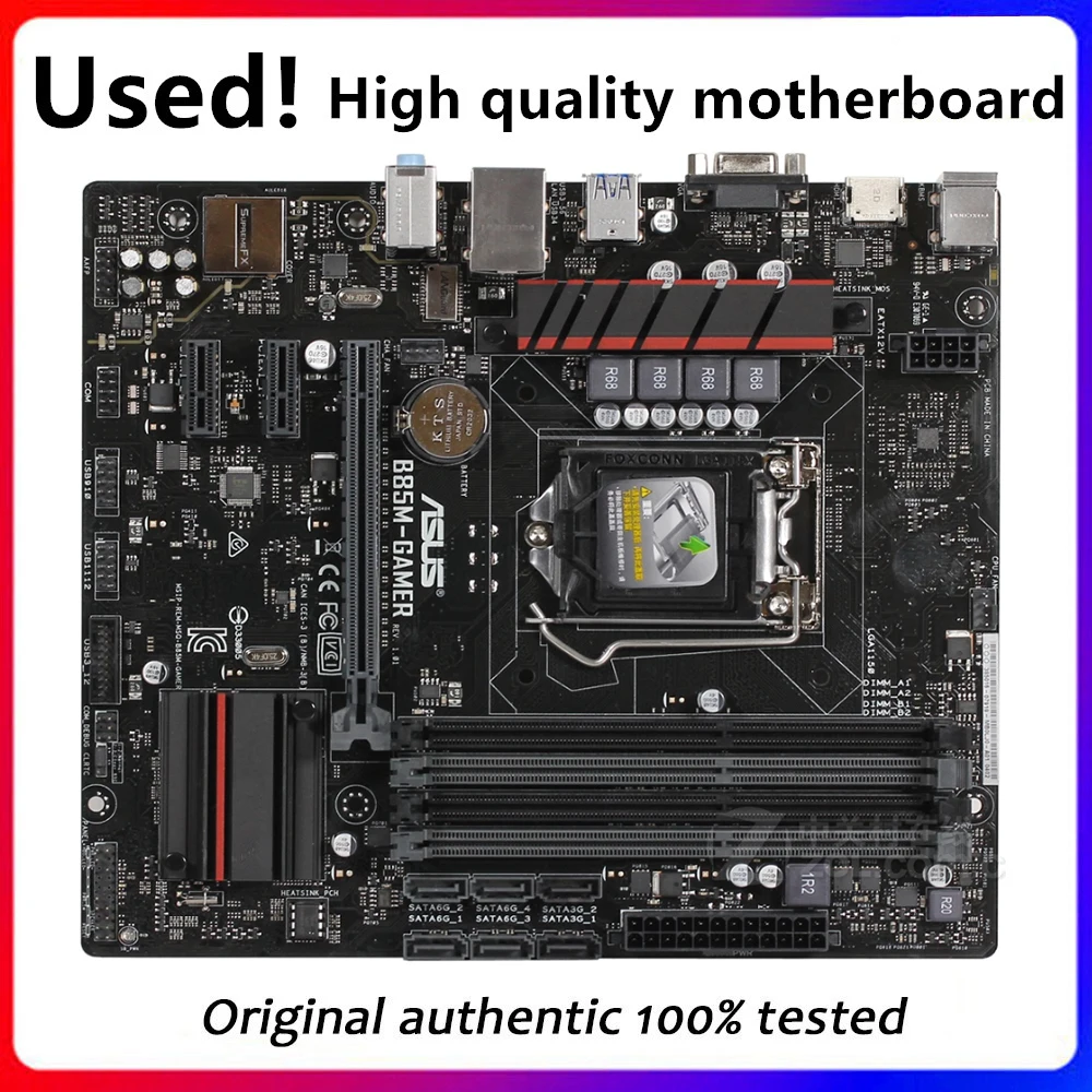 For Asus B85M-GAMER Desktop Motherboard B85 LGA 1150 For Core i7 i5 i3  SATA3 USB3.0  Original Used Mainboard