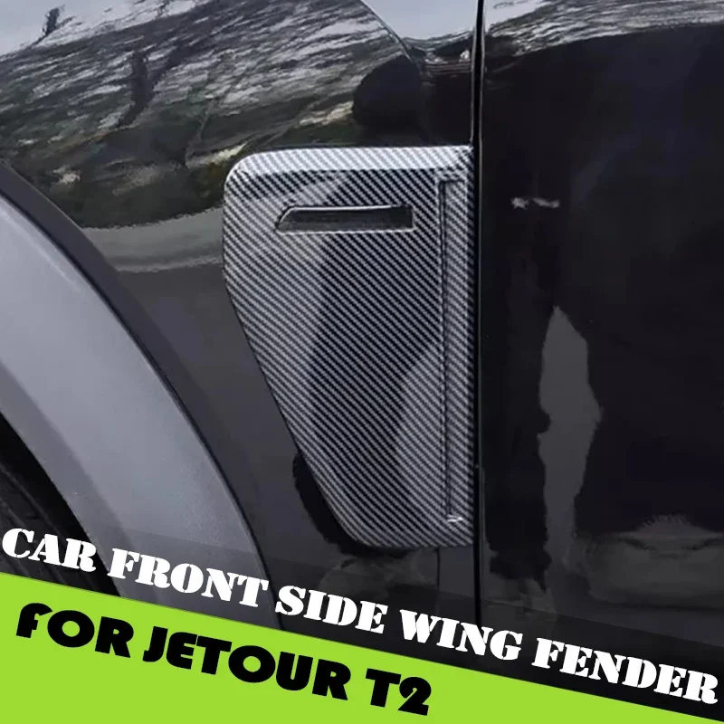 

Car Front Side Wing Fender Fit for Jetour Traveller T2 2023 2024 2025 Body Side Mark Air Vent Sticker Decorative Cover