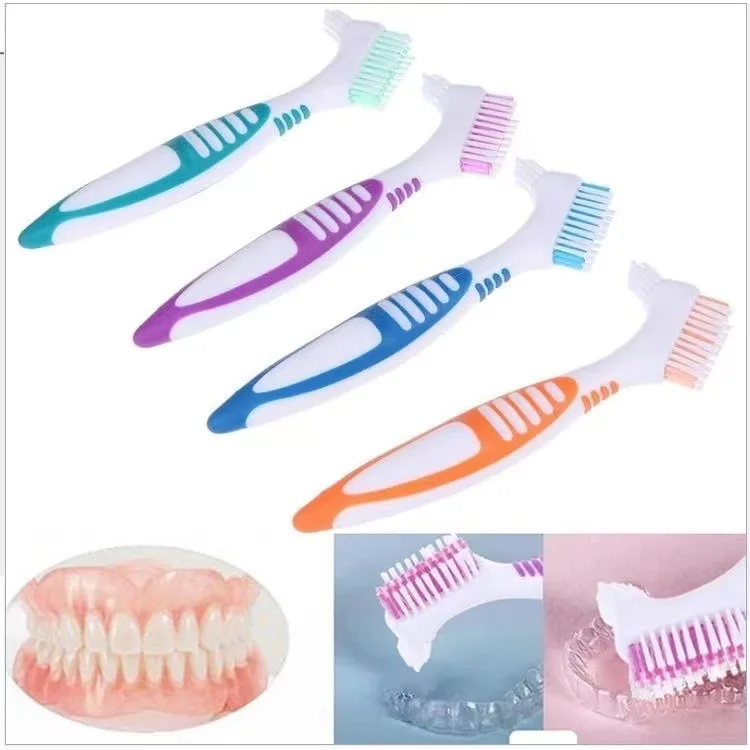 20Pcs Denture Cleaning Brush Deep Cleaning False Teeth Wash Reusable Invisible Orthodontic Braces Descaling Brush Oral Care Tool