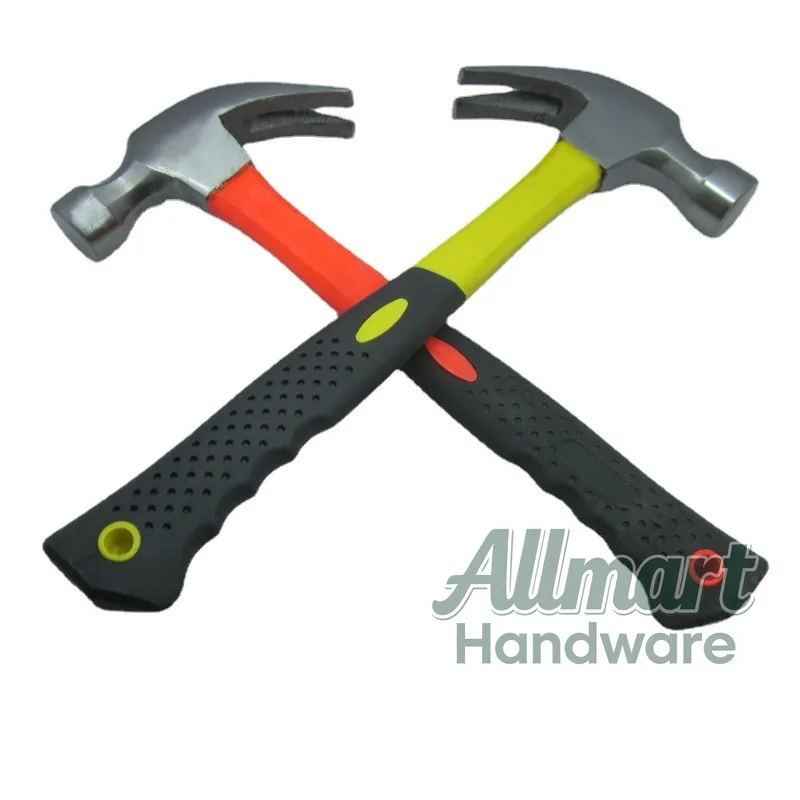 Special two-color handle sheep horn hammer with plastic wrapped fiber handle anti stripping reinforcement hardware tool