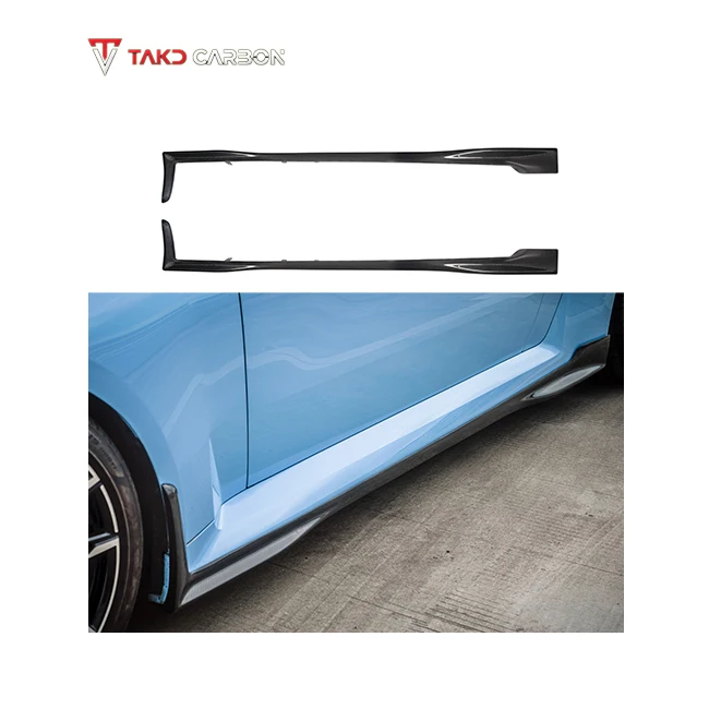 

TAKD Carbon High Quality Real Car Data Development Dry Carbon Fiber Side Skirts Extensions for bmws M2 G87 2023-UP