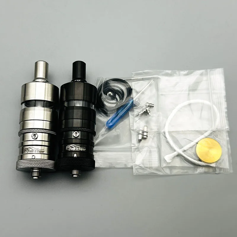 

Vape Flash e Vapor V4.5S+ rta Tank Распылитель 316ss 23 мм 4,5 мл Ремонтный резервуар с одной катушкой поставляется с 2 фитилями из нержавеющей стали