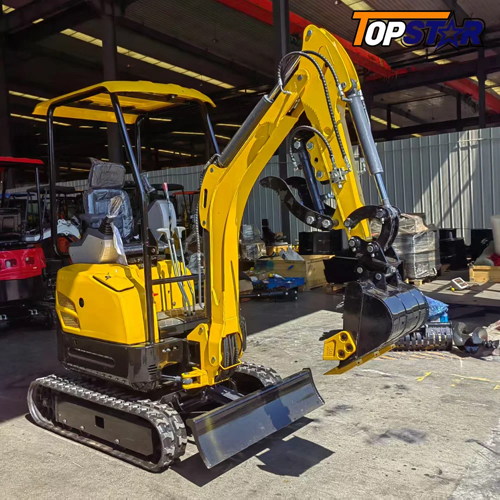 2025 جديد مخصص 2 طن حفارة صغيرة نظام هيدروليكي قوي استخدام زراعي متعدد الوظائف المصنع مباشرة مخصص #5