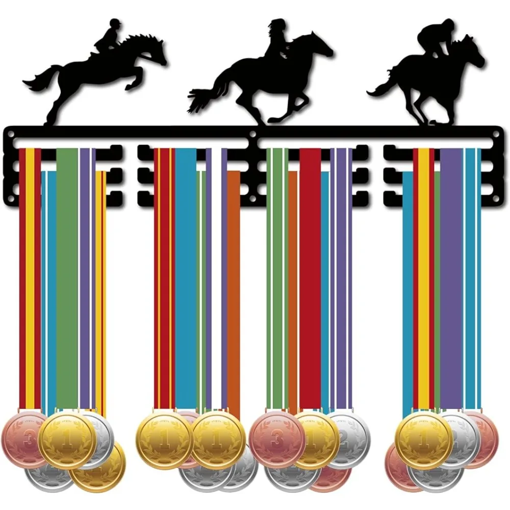 

Horsemanship Medal Hanger Display Sports Medal Holder Over 60+ Medals Award Iron Holder Rack Frame Equestrian Hanging