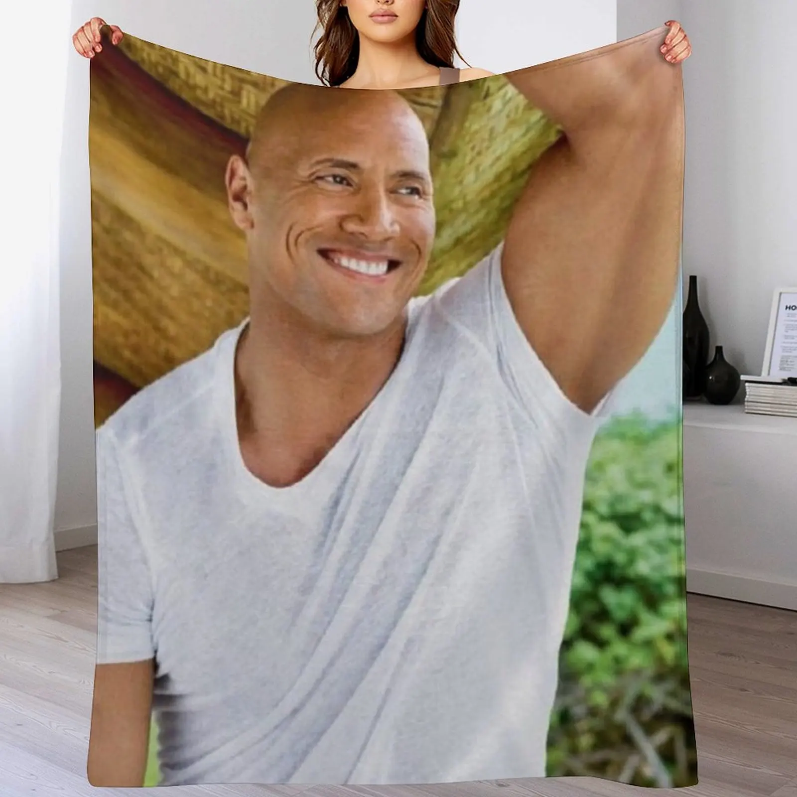 

dwayne johnson Throw Blanket Fashion Sofas Tourist Summer Beddings Weighted Blankets