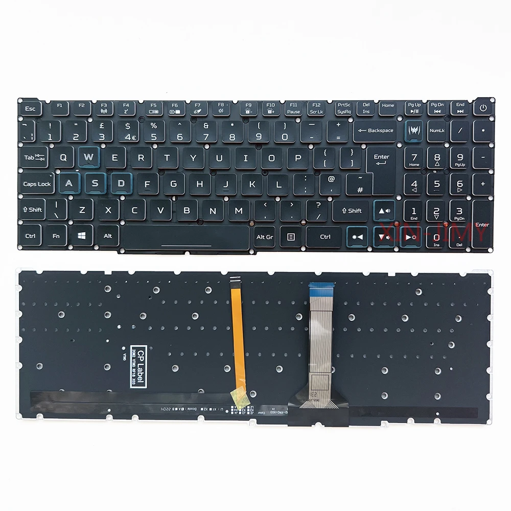 N20C1 UK RGB Backlit Keyboard for Acer AN515-46 AN515-58 AN517-42 AN517-55 N20C1 N22C1 PH315-54 PH315-55 PH317-55 PH317-56