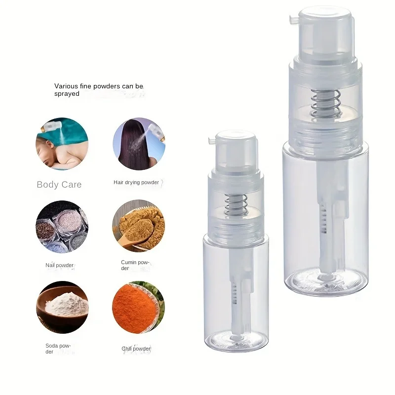 

2pcs Powder Spray Bottle Hair Fiber Applicator Empty Makeup Bottle Refillable Dispenser for Barber Salon Hair Travel Accessories