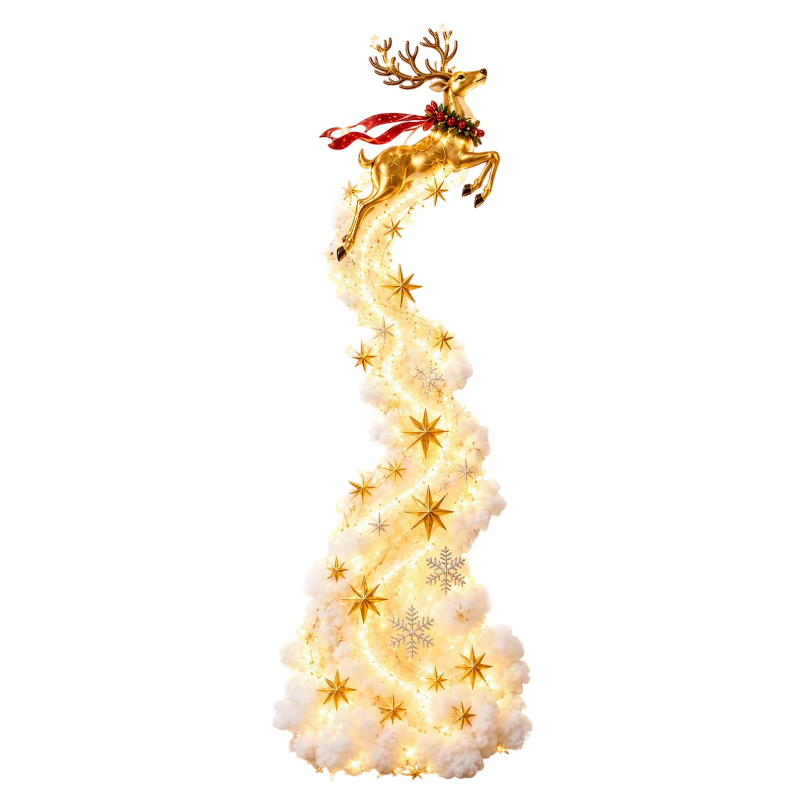 Christmas Indoor LED Wall Decor Light Strip Magic Trail Santa Snowman Reindeer Bell Holiday Atmosphere Lamp 100cm view 5