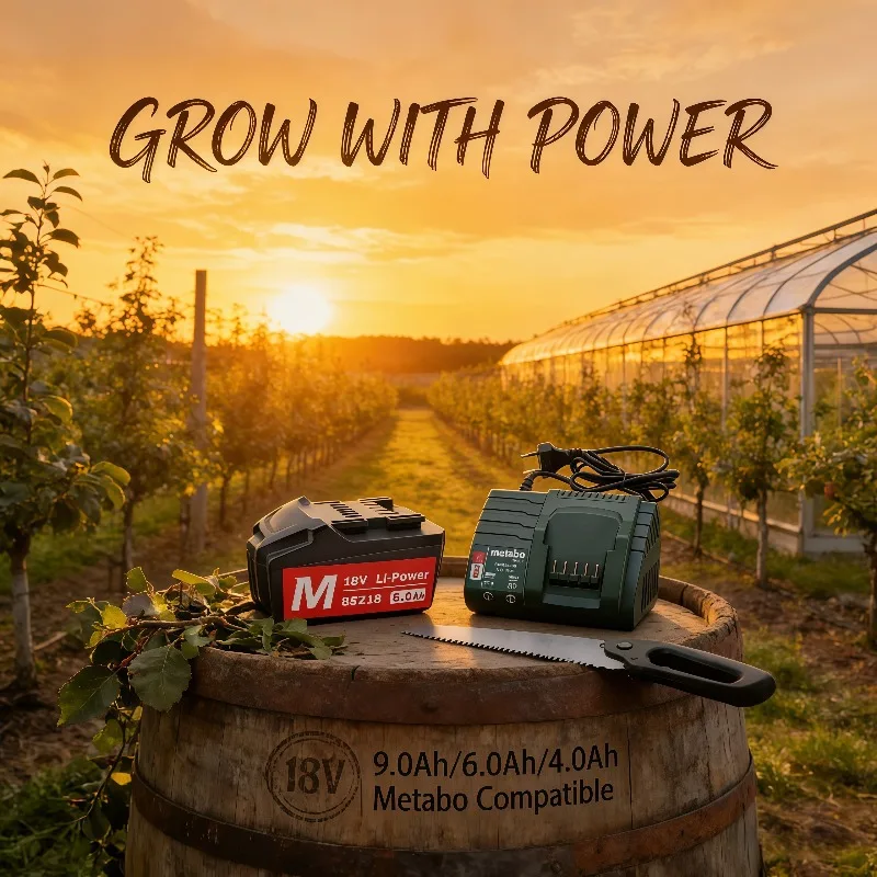 Specially equipped with Metabo 18V tool, 18V 9.0Ah/6.0Ah/4.0Ah lithium battery, providing long-lasting and stable power output.