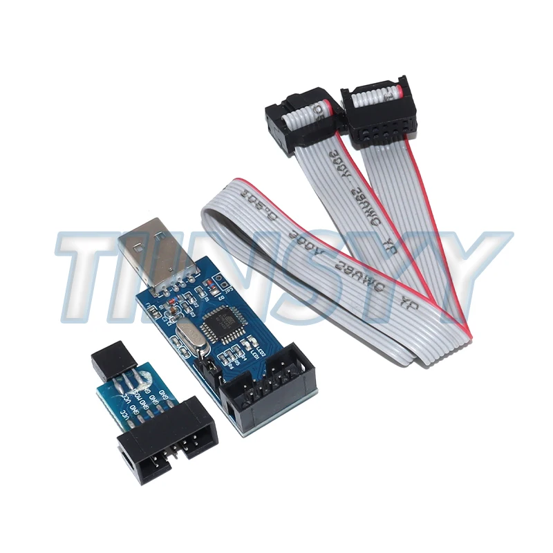 SBASP USBISP AVR Programmer USB ISP USB ASP ATMEGA8 ATMEGA128 Support Win7 64K 10Pin To 6 Pin Adapter Board