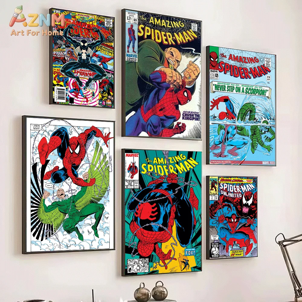 AZNM Black-Suit Spider-Man Ven - Embroidery Wall Art reseña y precio