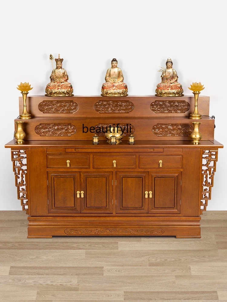 

Buddha Niche Altar Household Modern Simple Economical Solid Wood Buddha Shrine