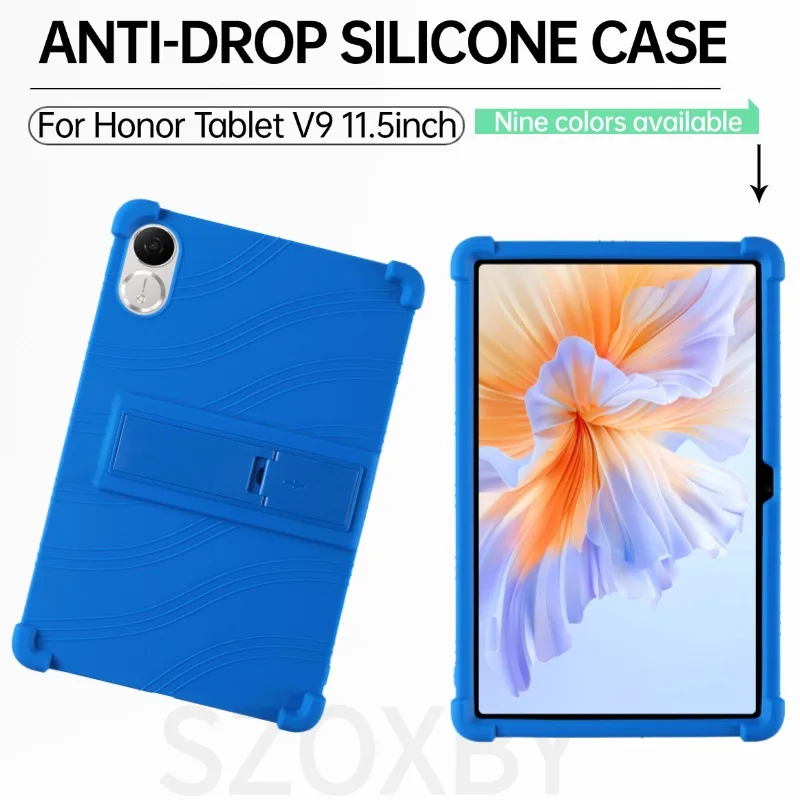 

For Honor Tablet V9 11.5inch Android 15 Tablet Case Shockproof Cover Soft Silicon Stand Protective Shell