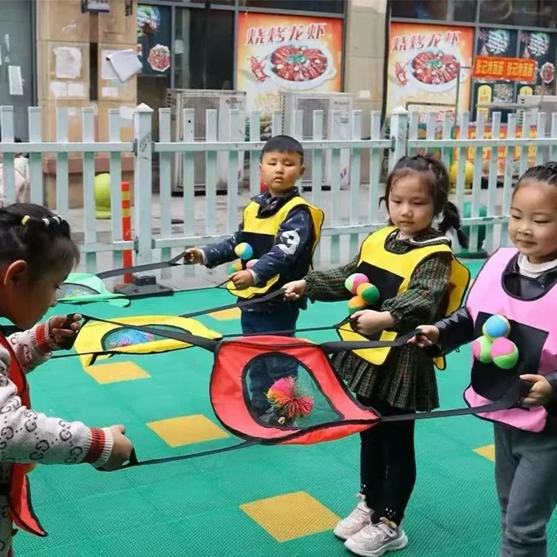 Double Toss Trampoline Spel Speeltuin Stuiterende Bal Kleuterschool Twee Speler Interactief Toss en Catch Ball Game Ouder-kind Speelgoed