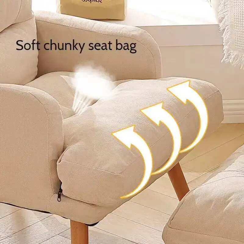 Домашнее тканевое складное компьютерное кресло, офисное игровое кресло, удобное кресло, кресло для отдыха на балконном диване, диван для спальни, мебель