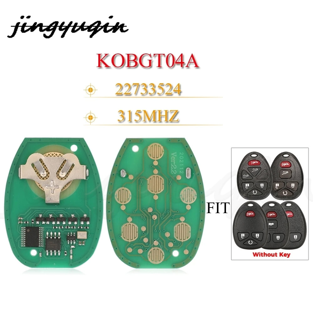 

jingyuqin Remote Circuit Board 315MHz KOBGT04A 22733524 For Chevrolet Tahoe Traverse GMC Chevy Silverado For Buick Hummer H3