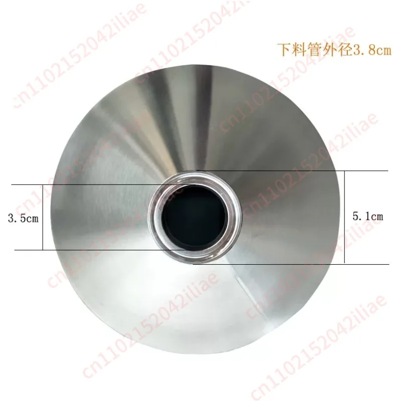 304 sanitary food stainless steel cone hopper sealing cover hopper with bracket large diameter hopper