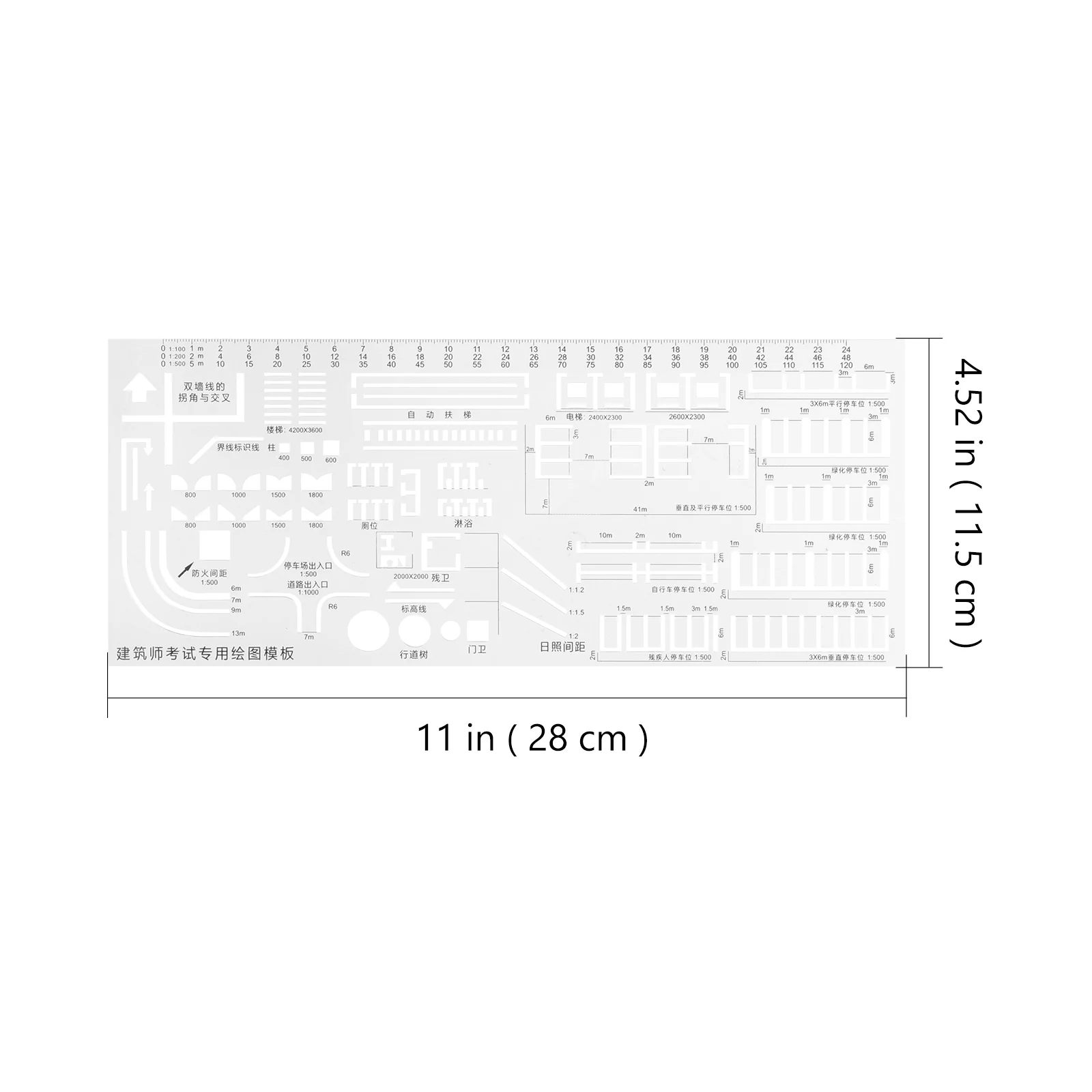 Righello da disegno architettonico Stencil in materiale solido strumento geometrico modello da disegno geometria rotonda cerchio Stencil in plastica ovale