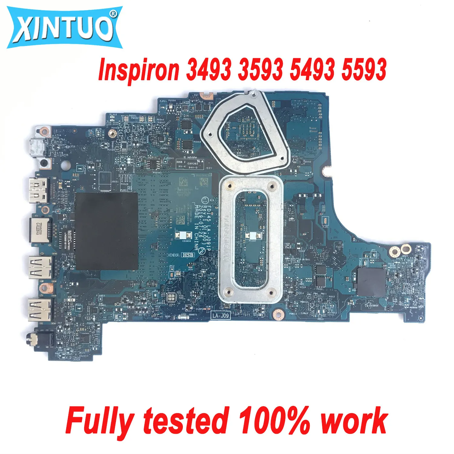 Imagem -02 - para Dell Inspiron 3493 3593 5493 5593 Laptop Motherboard Cn035vmp 035vmp I710th Gen i5 Cpu Gpu Mx230 Ddr4 La-j091p La-j092p