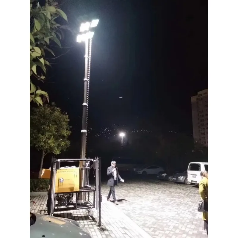Customized Light Mobile Portable Solar Light Tower Hybrid Warning Solar Mobile Trailer Led Lighting Towers