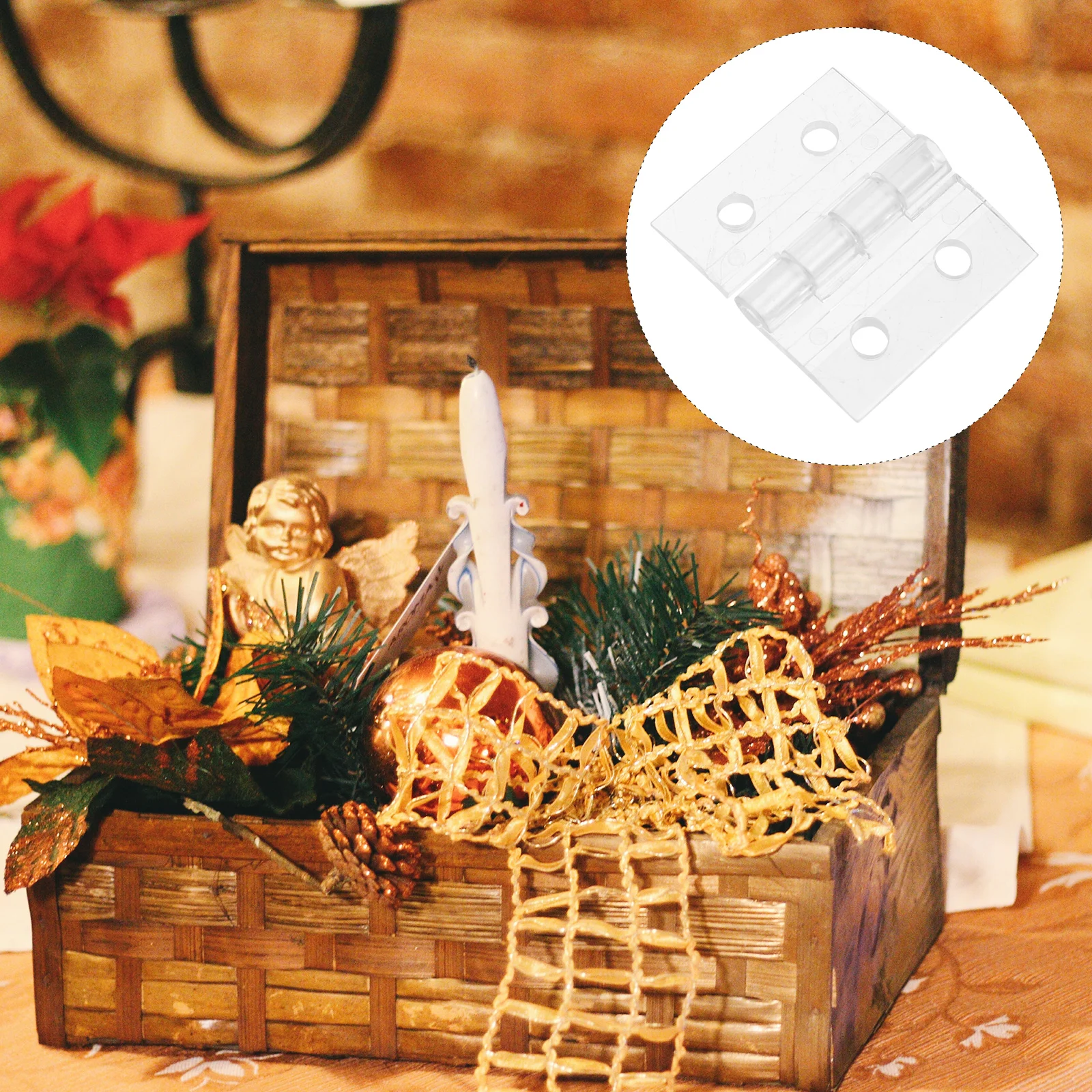 

10pcs Transparent Hinge Miniature Small Hidden Connector Jewelry Case Craft Page Acrylic Lightweight Durable