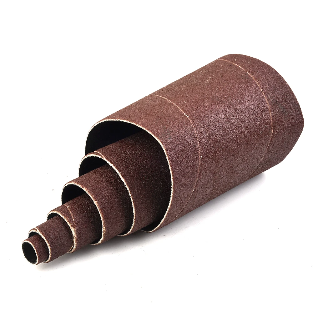 Kit Sanding Drum Sanding Paper Sleeves Wheels 6pcs 80# /120# Drum For Cleaning And Deburring High Quality Kit Sanding