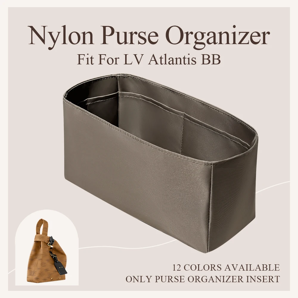 

Nylon Purse Organizer Insert Fit for LV Atlantis BB Handbag Inside Storage Bag Durable Inner Liner Bag Insert Zipper Organizer