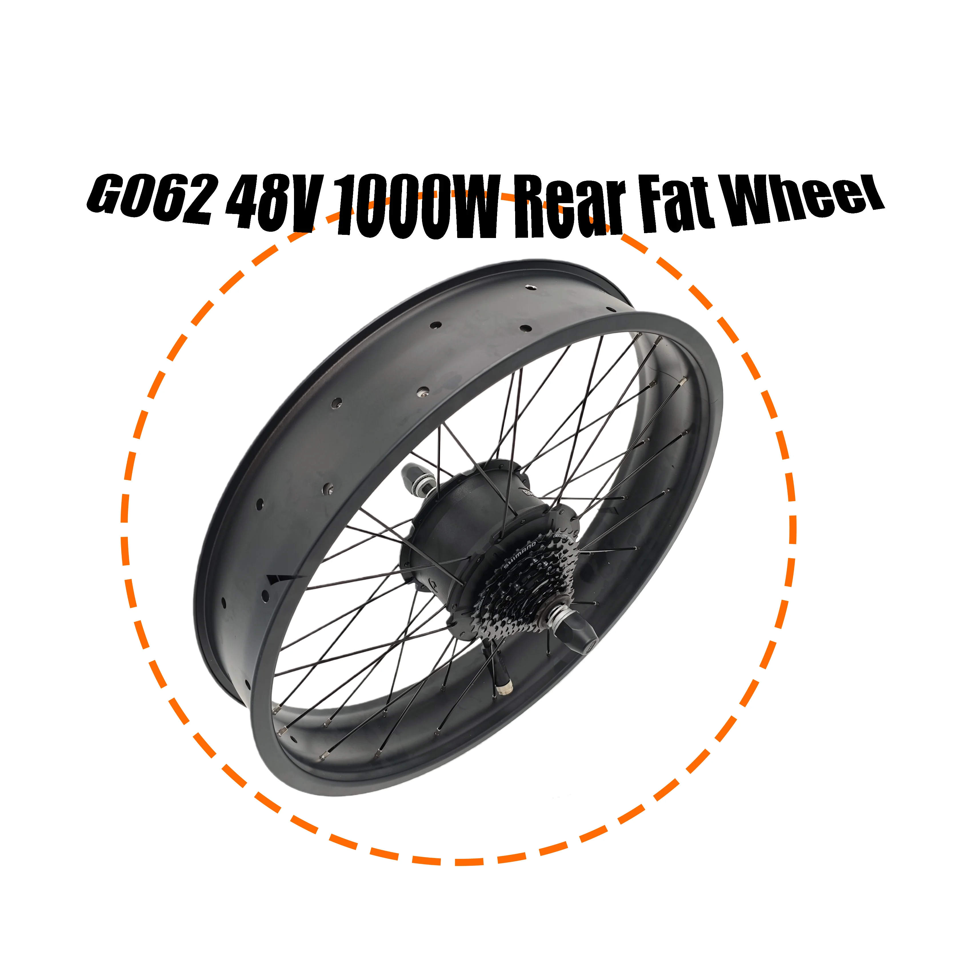 

Ebike BAFANG G062 48V 1000W Rear Cassette Motor 20/24/26*4.0inch Fat Wheel dropout 175mm/190mm