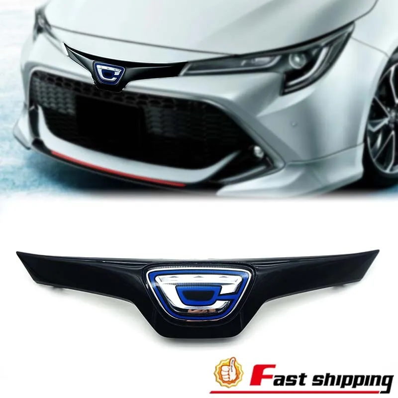 

Front Bumper Upper Grille Grill W/Blue Emblem Radar Fit 2019-2022 Toyota Corolla