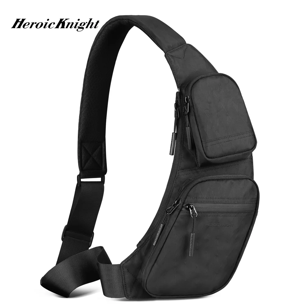 Heroic Knight Durable Sling Bag For Man Light X-pac Fabric Crossbody Bag Waterproof Travel Chest Shoulder Bag Casual Waist Pack