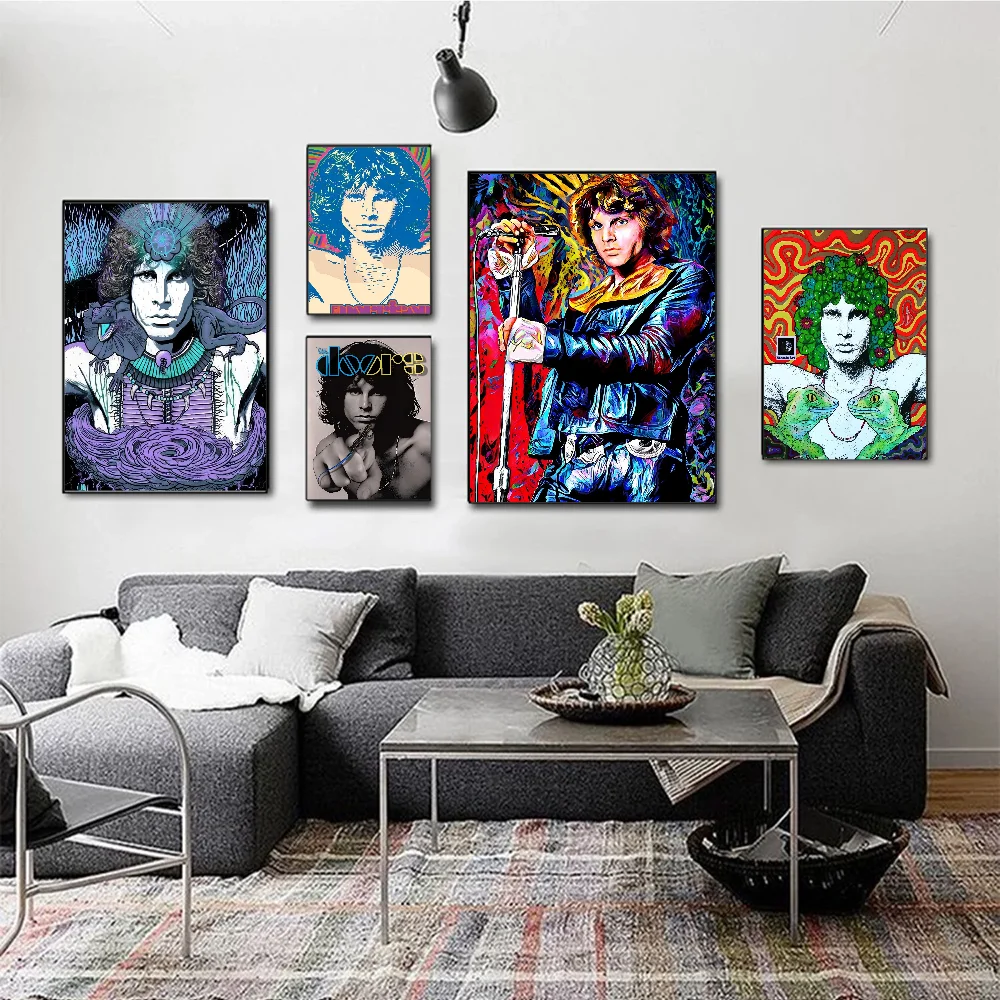 The Doors Jim Morrison Whitepaper Poster HD Quality Poster Wall Art Painting Study Room Wall Decor