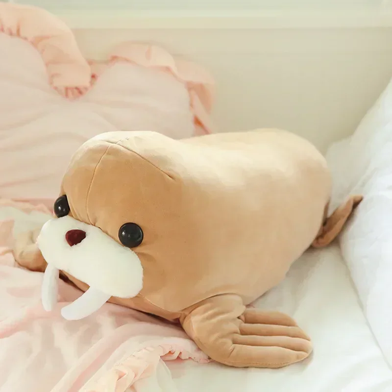 

45cm Very cute Simulation Soft Walrus Plush Toy Sofa Pillow Ocean Animal Companion Children's Birthday Gift