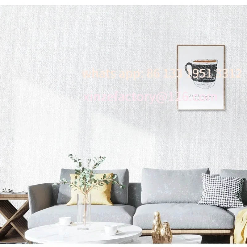 

Customizable 50cmX10m Linen 3D Foam Self-adhesive PVC Solid Color Thickened Waterproof Background art Wall Renovation Wallpaper