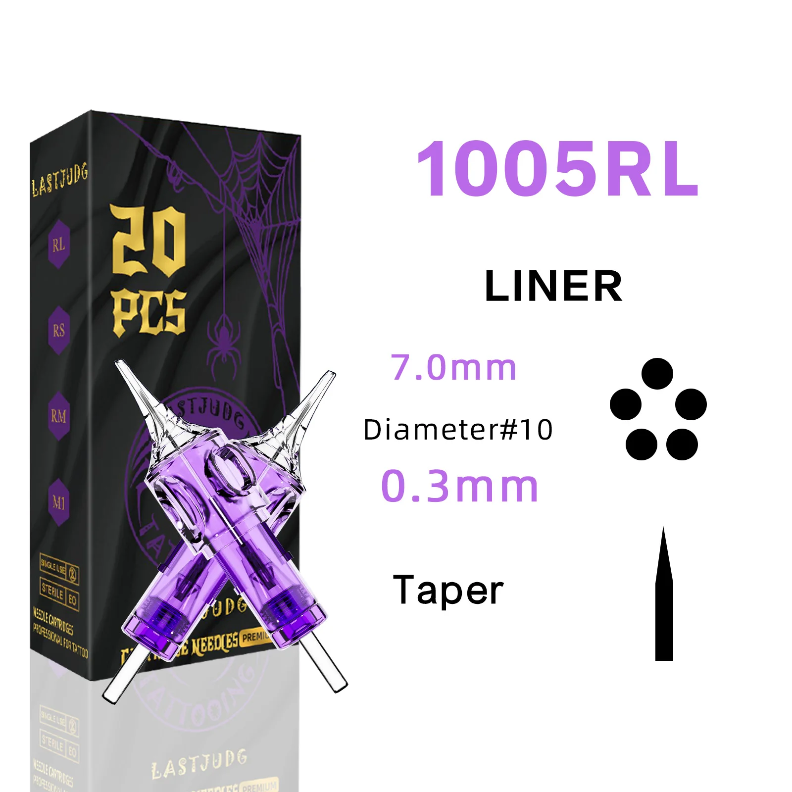 LASTJUDG Tattoo Naalden 20PCS Wegwerp Tattoo Naalden RL RS M1 RM Permanente Make-Up Tattoo Cartridge Naald Voor Tattoo Pen